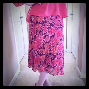Coldwater Creek Red Pink Skirt PXL